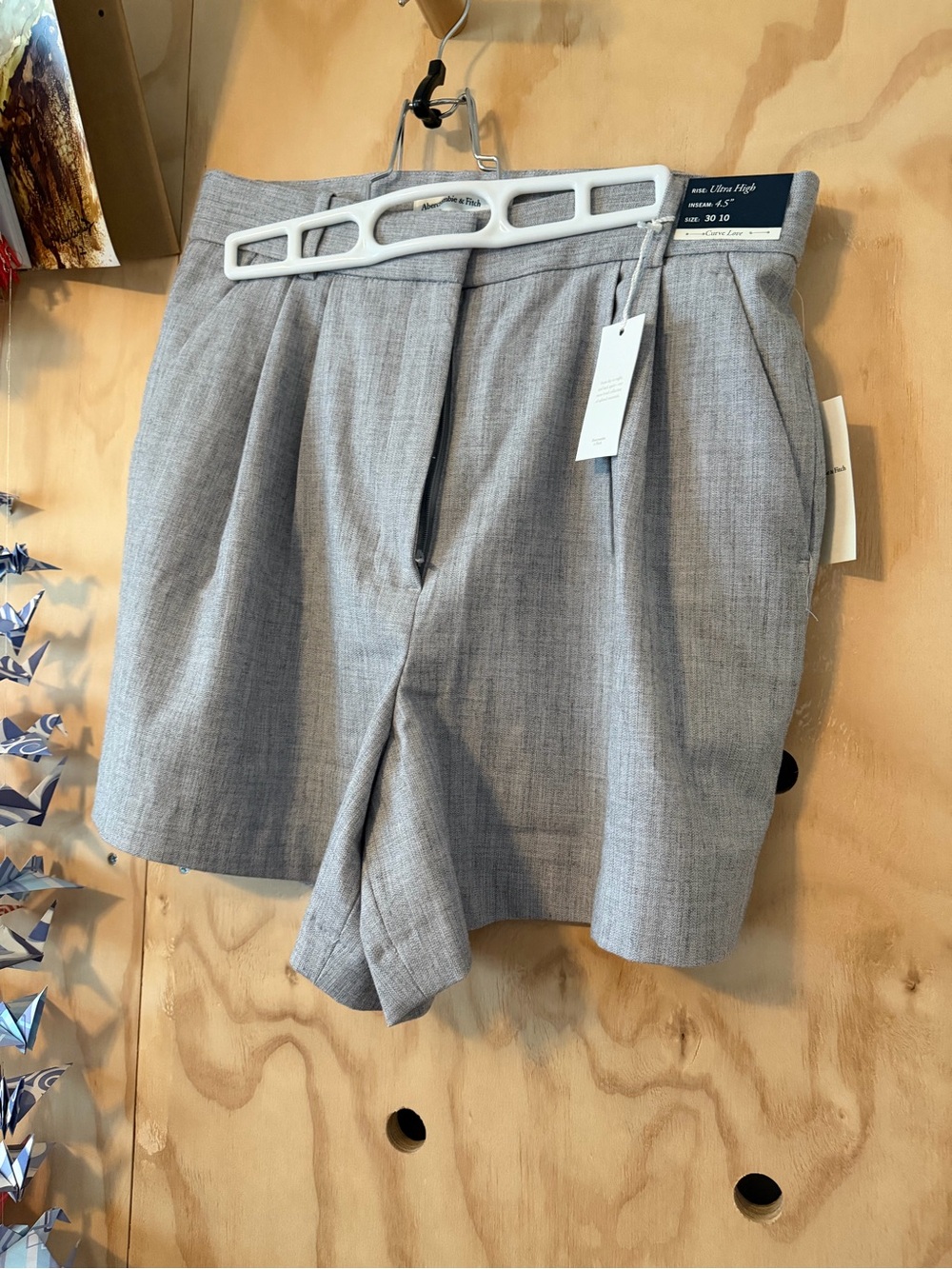 NWT Abercrombie Curve Love Linen blend Shorts Size 30